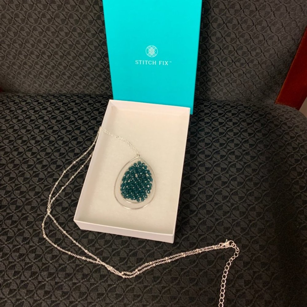 Bancroft Velma Beaded Pendant Necklace, Green